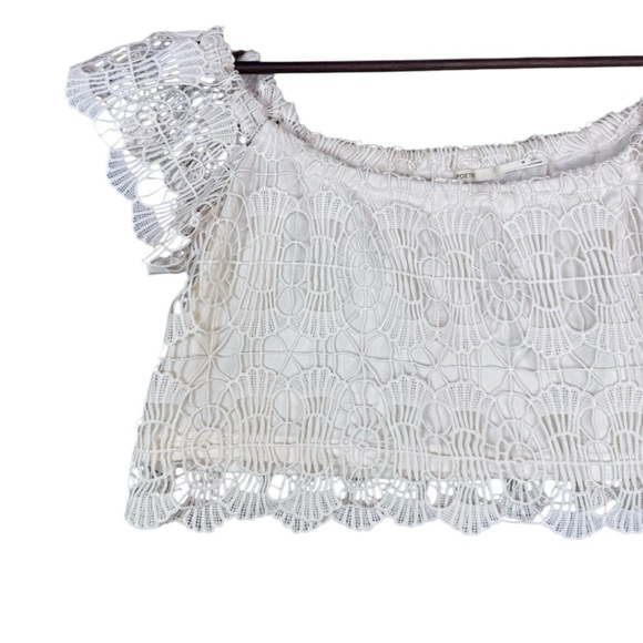 Poetry, Cream Lace, Off-Shoulder, Crop Top, Medium - Picture 7 of 10